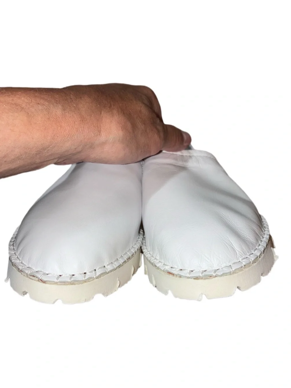 Matt Bernson White Leather Espadrilles